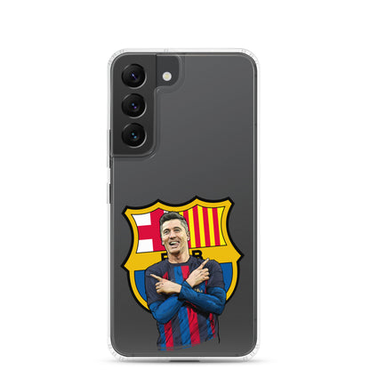 Lewandowski Goal Celebration Barca Clear Case for Samsung®