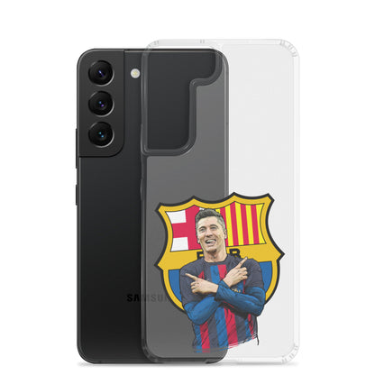 Lewandowski Goal Celebration Barca Clear Case for Samsung®