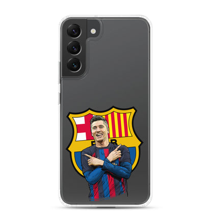 Lewandowski Goal Celebration Barca Clear Case for Samsung®