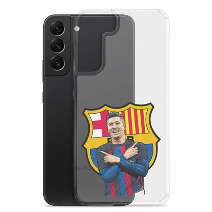 Lewandowski Goal Celebration Barca Clear Case for Samsung®