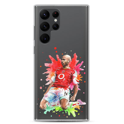 Arsenal Thierry Henry Vintage Clear Case for Samsung® - The 90+ Minute