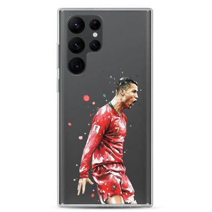 Ronaldo Portugal Celebration Vintage Clear Case for Samsung®