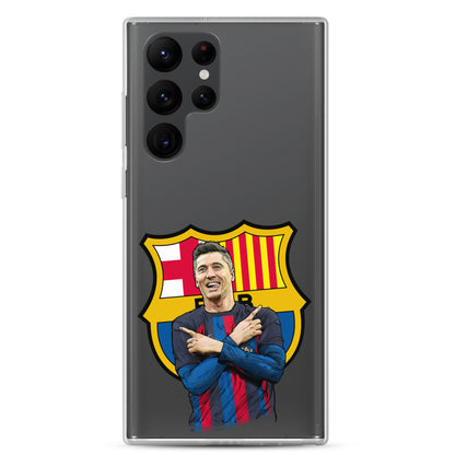 Lewandowski Goal Celebration Barca Clear Case for Samsung®
