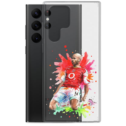 Arsenal Thierry Henry Vintage Clear Case for Samsung® - The 90+ Minute