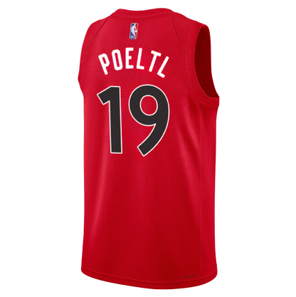 Toronto Raptors Red Icon Jersey Jakob Poeltl #19