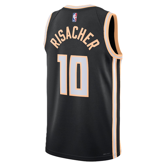 Atlanta Hawks Black 2025-2026 City Edition Jersey Zaccharie Risacher #10