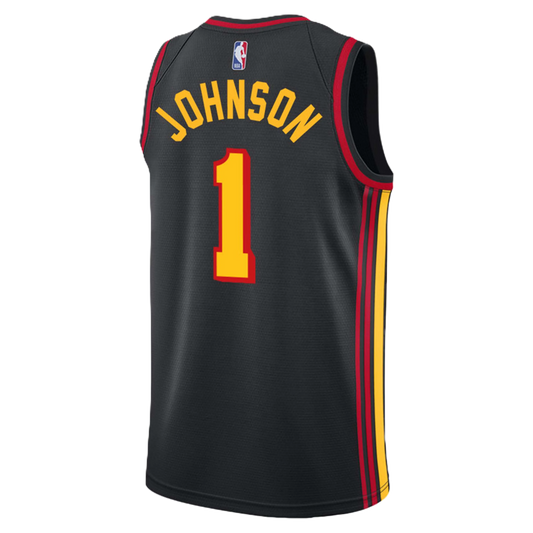 Atlanta Hawks Black Statement Jersey Jalen Johnson #1