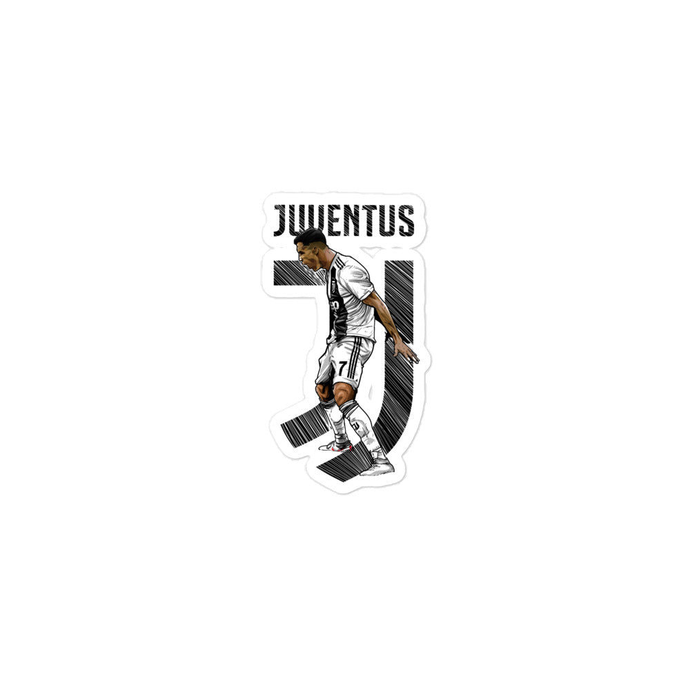 CR7 Juventus Siuu Bubble-free stickers