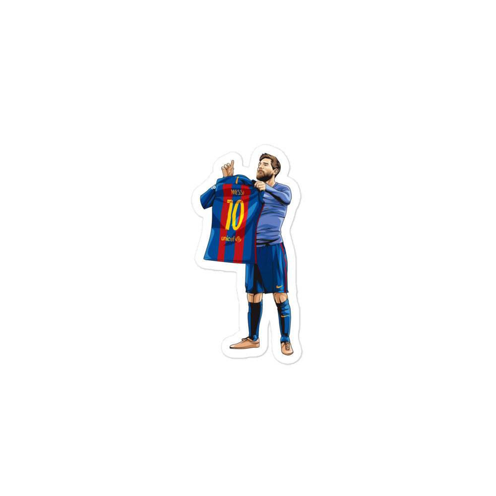 El Clasico Iconic Messi Celebration Bubble-free stickers