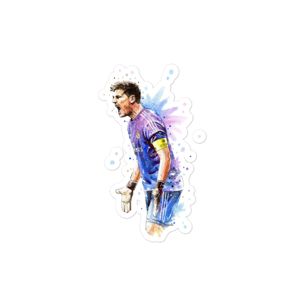 Real Madrid Legend Casillas Vintage Bubble-free stickers - The 90+ Minute