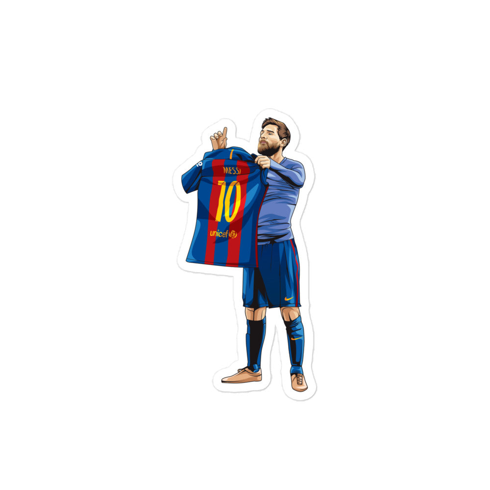 El Clasico Iconic Messi Celebration Bubble-free stickers