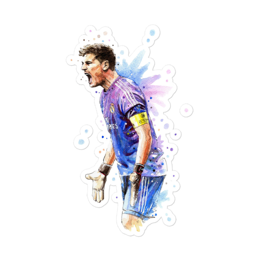 Real Madrid Legend Casillas Vintage Bubble-free stickers - The 90+ Minute