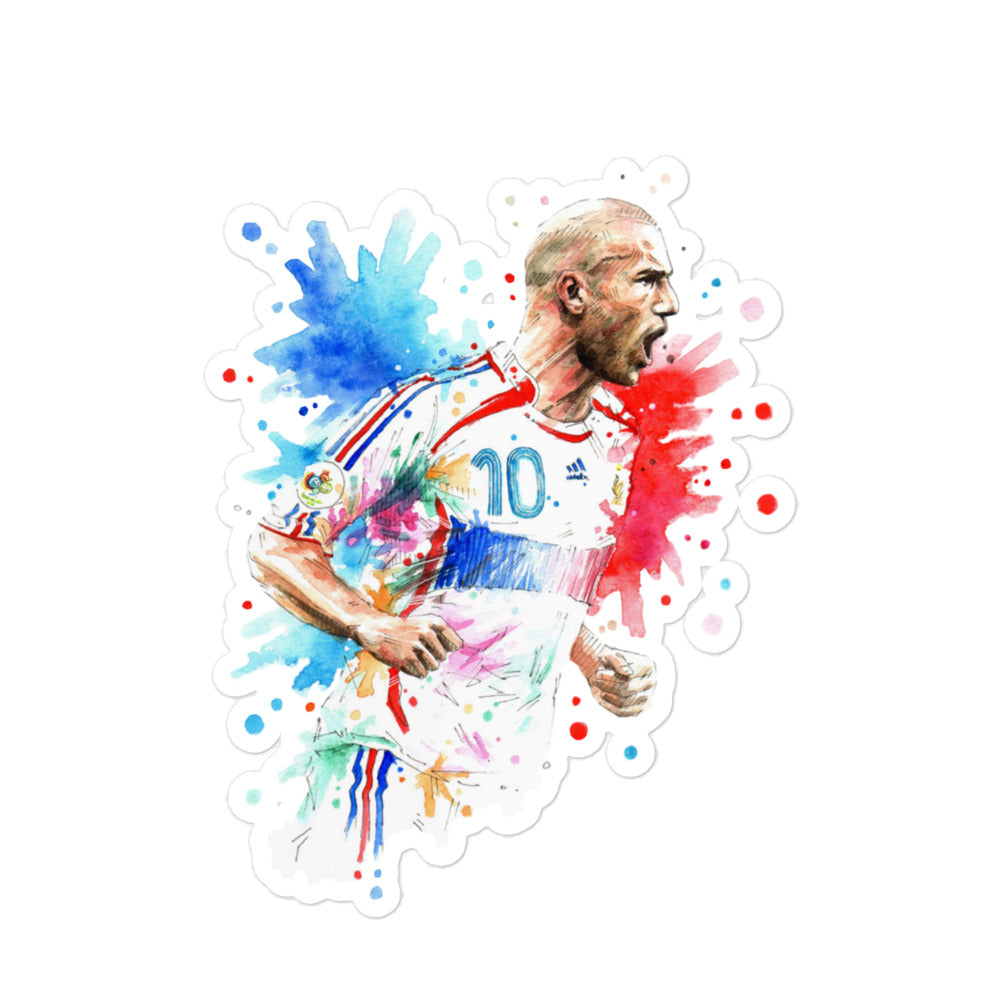 France Zinadine Zidane "Zizou" Vintage Bubble-free stickers - The 90+ Minute