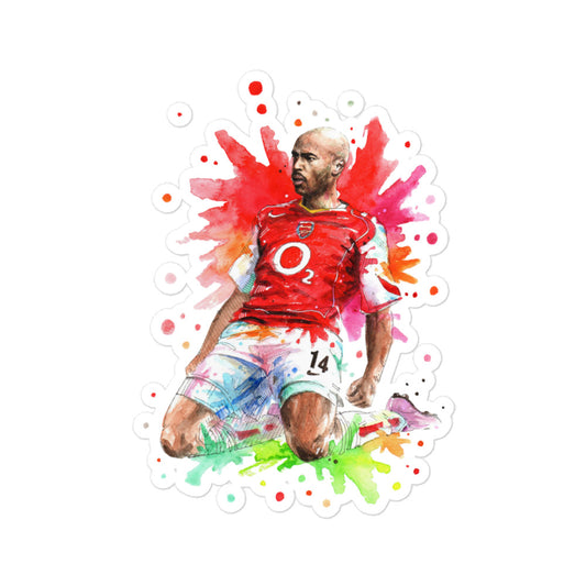 Arsenal Thierry Henry Vintage Bubble-free stickers - The 90+ Minute
