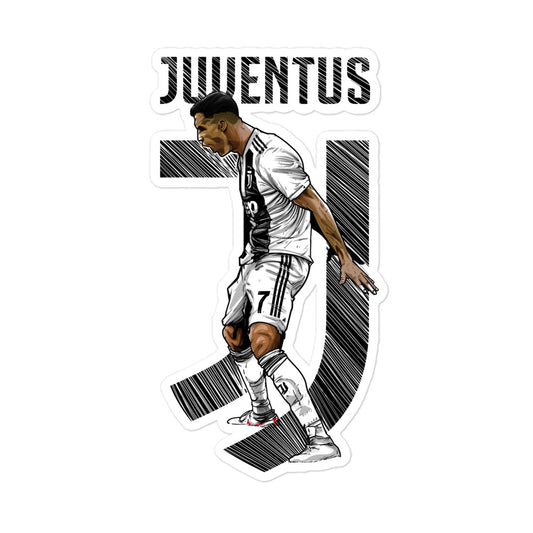 CR7 Juventus Siuu Bubble-free stickers