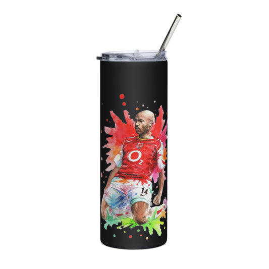Arsenal Thierry Henry Vintage Stainless steel tumbler - The 90+ Minute