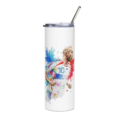France Zinadine Zidane "Zizou" Vintage Stainless steel tumbler - The 90+ Minute