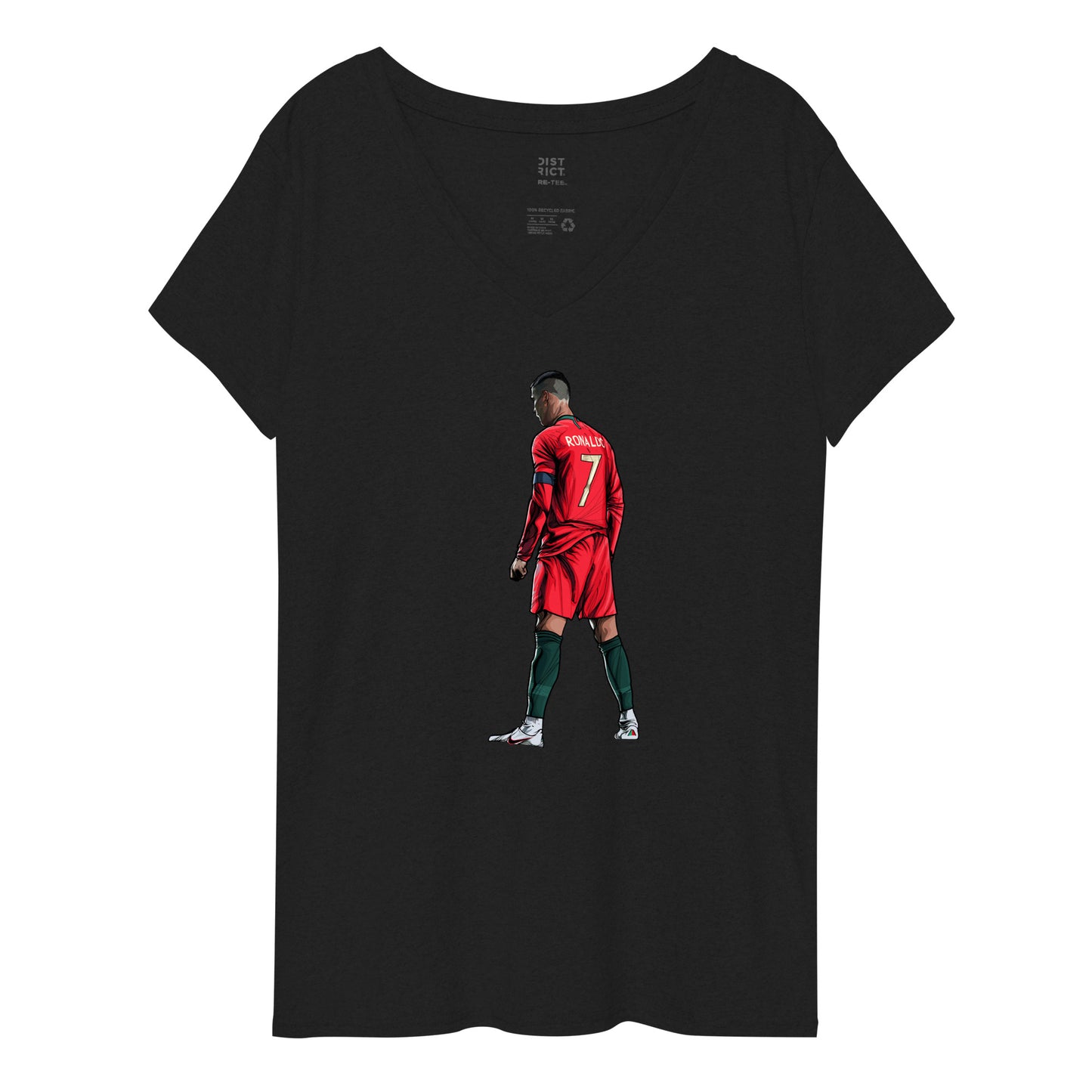 CR7 Free Kick Pose Portugal Women’s recycled v-neck t-shirt