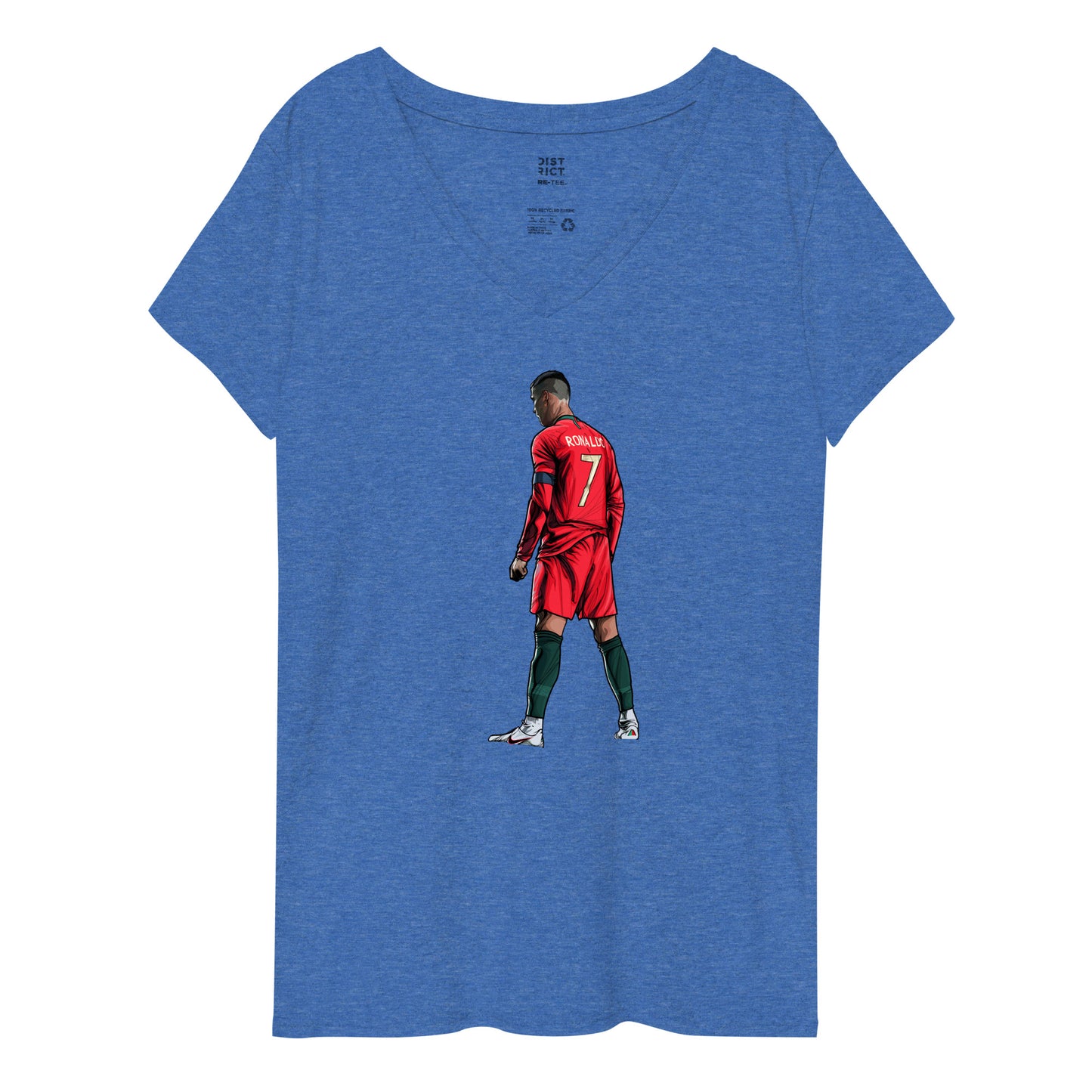 CR7 Free Kick Pose Portugal Women’s recycled v-neck t-shirt