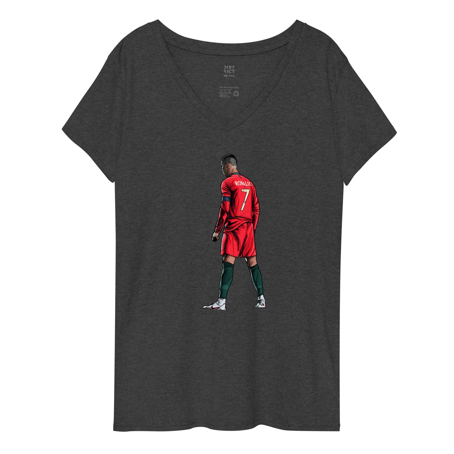 CR7 Free Kick Pose Portugal Women’s recycled v-neck t-shirt