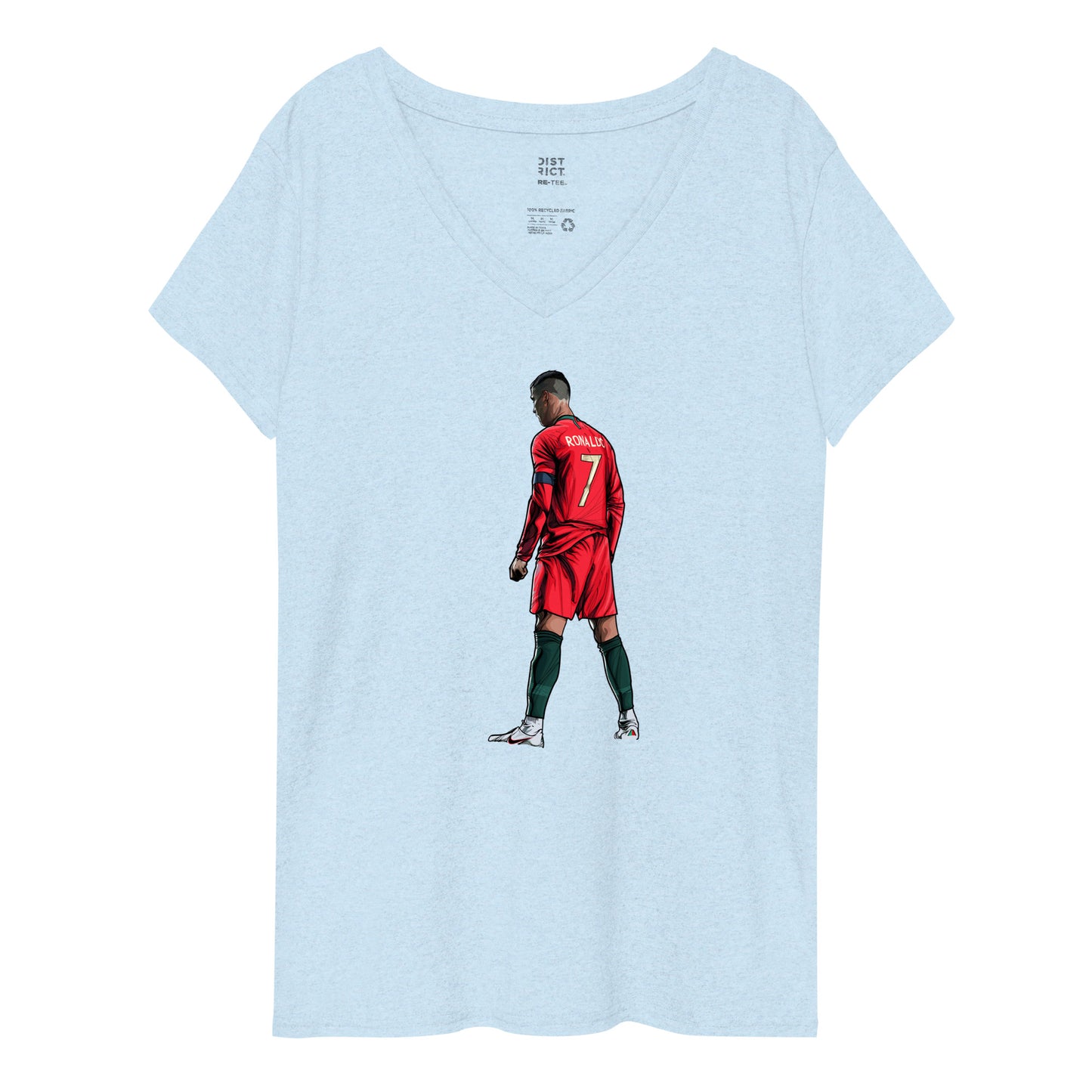 CR7 Free Kick Pose Portugal Women’s recycled v-neck t-shirt