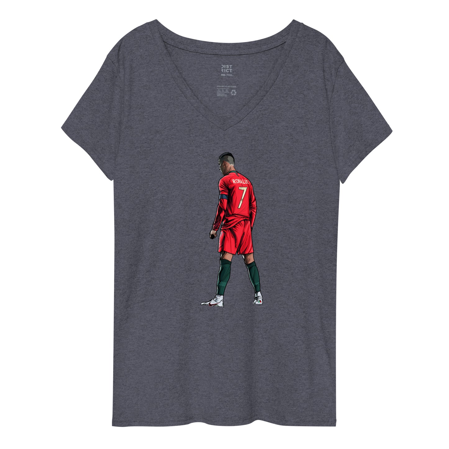 CR7 Free Kick Pose Portugal Women’s recycled v-neck t-shirt