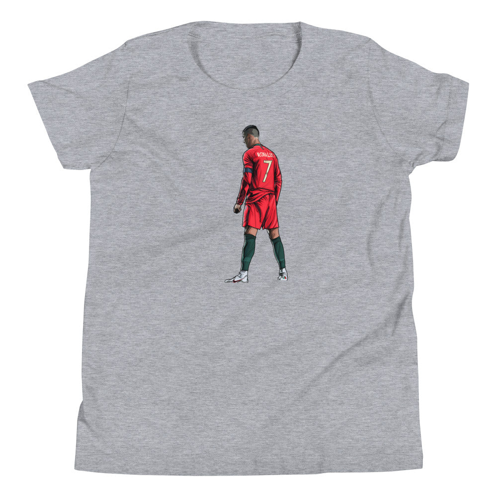 CR7 Free Kick Pose Portugal Youth Short Sleeve T-Shirt