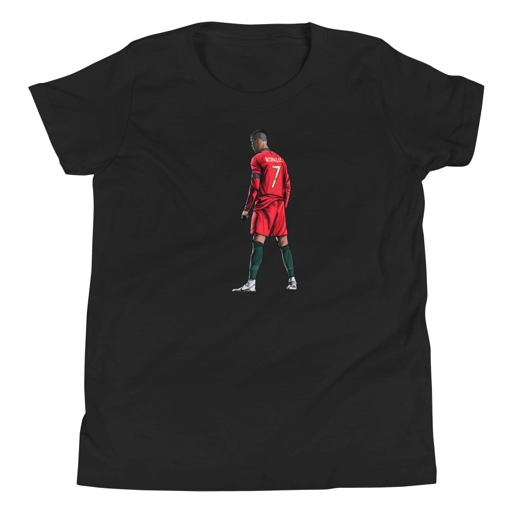 CR7 Free Kick Pose Portugal Youth Short Sleeve T-Shirt