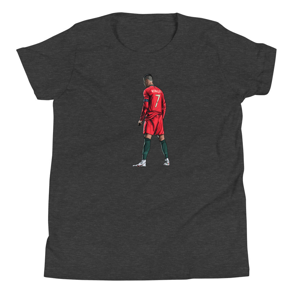 CR7 Free Kick Pose Portugal Youth Short Sleeve T-Shirt