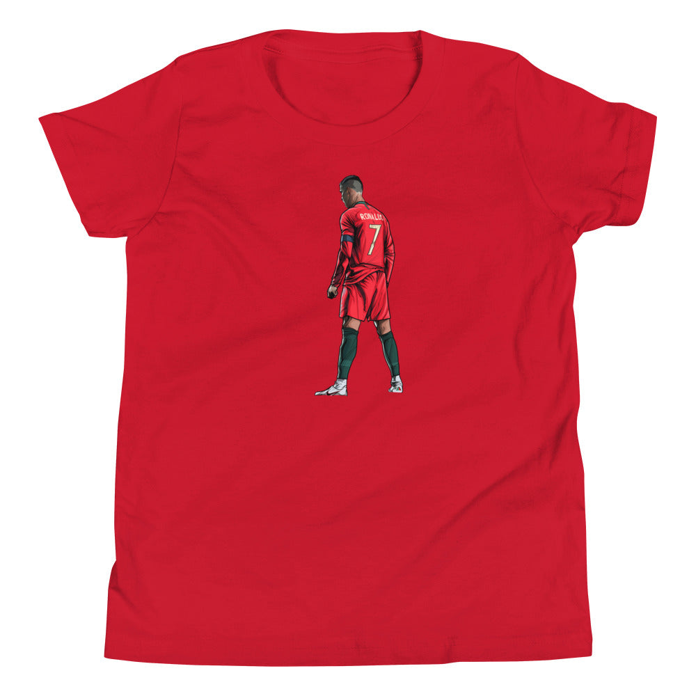 CR7 Free Kick Pose Portugal Youth Short Sleeve T-Shirt