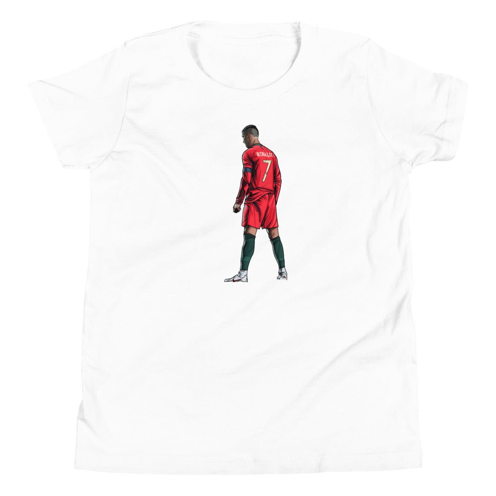 CR7 Free Kick Pose Portugal Youth Short Sleeve T-Shirt